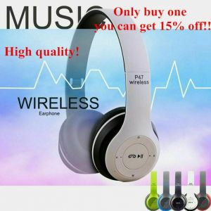 Wireless Bluetooth Headphones Foldable Stereo Super Bass Headset Mic Headset