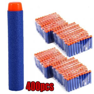 400pcs Bullet Darts For NERF Kids Toy Gun N-Strike Round Head Blasters #S Blue