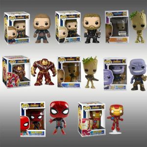 Everything you need Toys DC Marvel Avengers Iron Man/Groot/Batm<wbr/>an/Thor Figure POP Key Ring Keychain 